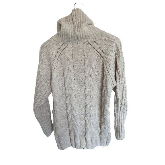 Moon & Madison Ivory Cowl Neck Cable-Knit Sweater - Picture 4 of 4